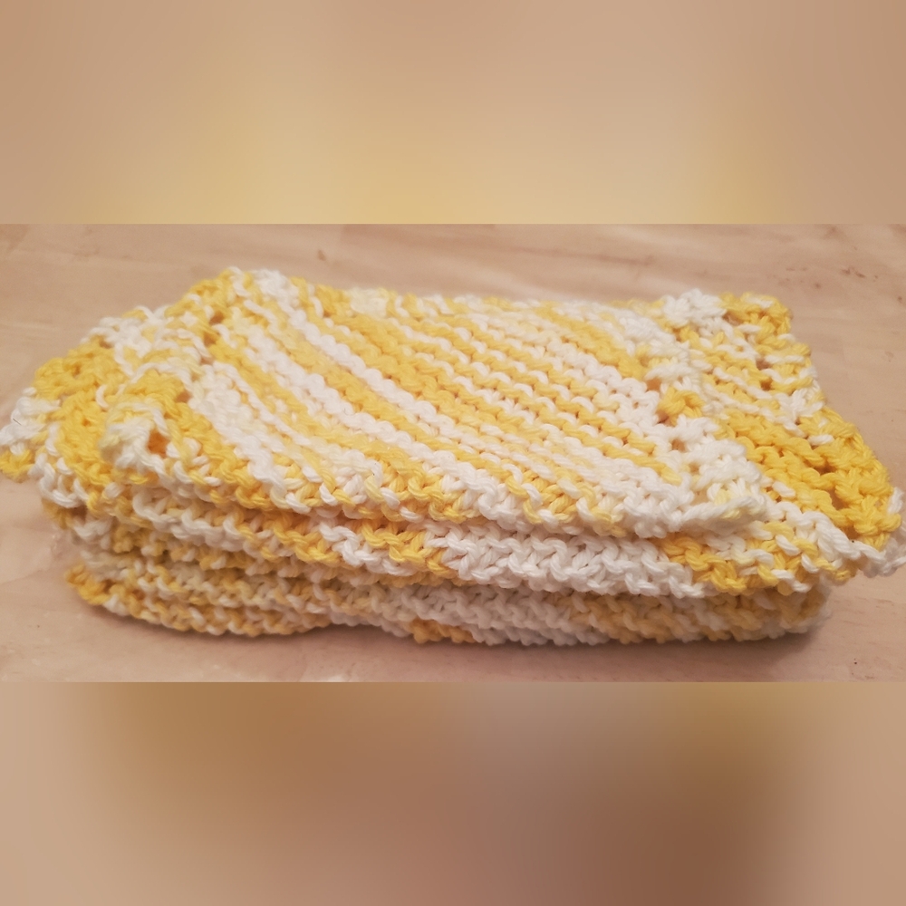 Handmade Crochet Dishclothes Set Of 5